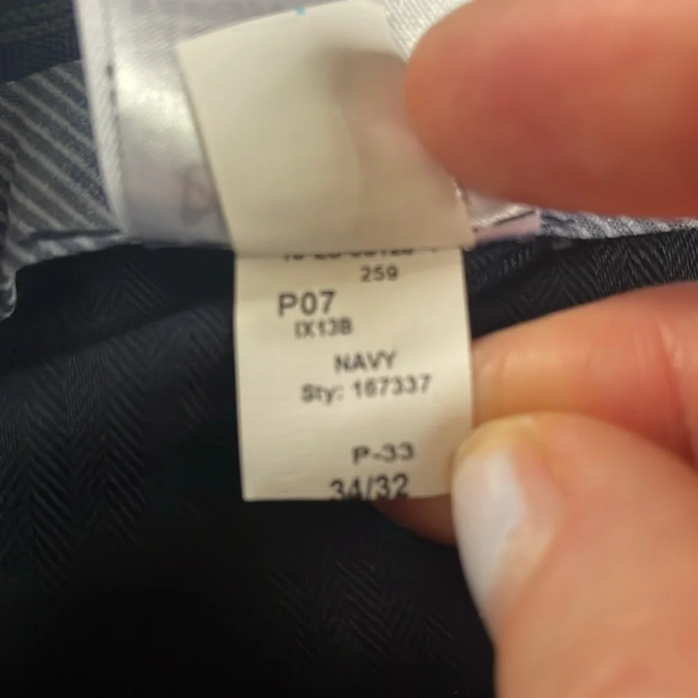 Banana Republic Tapered‎ Italian Wool Perfect Pant size 34/32 Navy B13